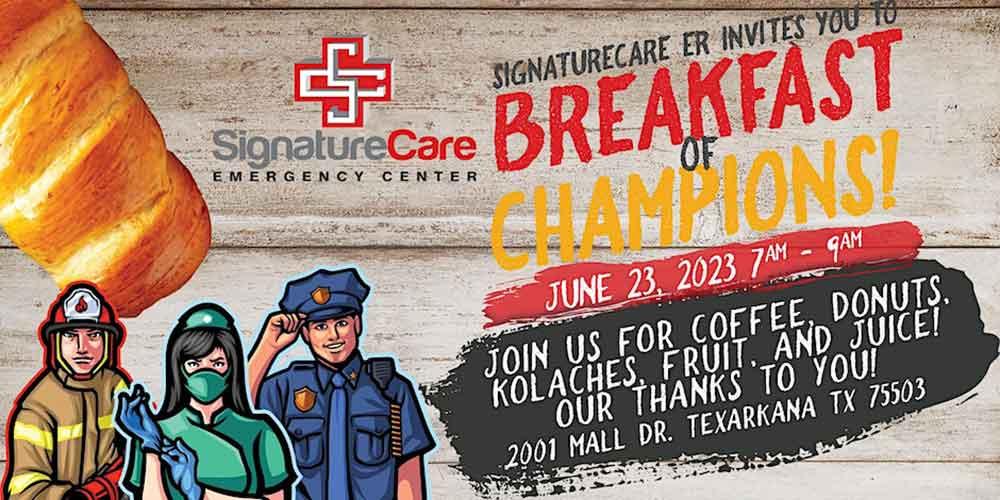 SignatureCare ER Breakfast of Champions First Responders Drive-Thru Breakfast